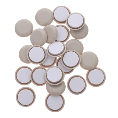 DIYEAH 24 Stück Möbelbeinmatte Rolle Beine ziehen um Pads gleiten Möbelpacker Teppich Selbstklebende Möbelgleiter Möbeltransporter Möbelschiebebad Geräteschieber Eva Beige von DIYEAH