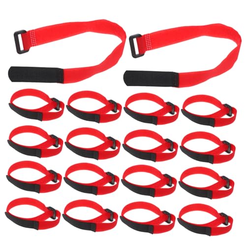 DIYEAH 24 Stück Teiliges Verstellbare Nylon Kabelbinder mit Klettband Wiederverwendbare Kabelstraps für Kabelmanagement Robuste Befestigung mit Sicherem Halt Rote Mehrzweck-organizer von DIYEAH