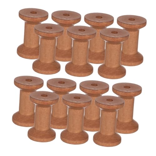 DIYEAH 25 Stück Teiliges Holzspulen Leere Natur-Holz Garnspulen Vintage Fadenwickler für Nähen Stickerei DIY Bastelprojekte Multifunktionale Garnhalter Organizer von DIYEAH