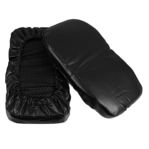 DIYEAH 2Stücke Armlehnenpolster aus PU Ergonomisches Ellenbogenkissen für Bürostuhl Memory Schaum für Druckentlastung und Schmerzlinderung Schwarz von DIYEAH