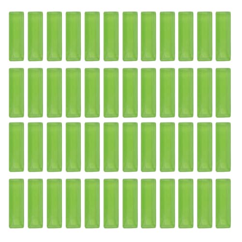 DIYEAH 2er-Pack rechteckige Mosaikfliesen, DIY-Kunstprojekte, Glasstücke, dekorative Glasfliesen für DIY-Untersetzer, Bastelprojekte, Heimdekoration, Grün von DIYEAH