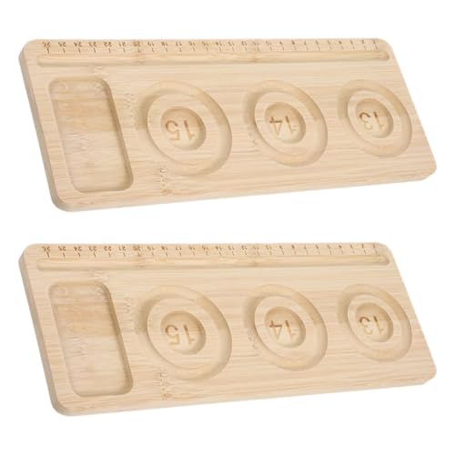 DIYEAH 2stücke Multifunktionales Perlenbrett Holz Zur Armbandherstellung Mit Separaten Fächern Für Perlensortierung Und Organisation Für DIY-schmuckdesign Und Bastelarbeiten von DIYEAH