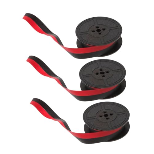 DIYEAH 3 Rollen Vintage Schreibmaschinen Farbband Schwarz Rot Hochfester für Einsetzbar Einfache Installation und Klarer Druck von DIYEAH