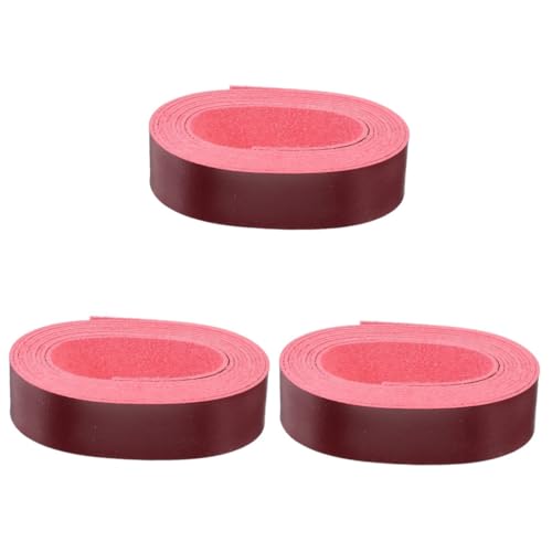 DIYEAH 3 Rollen Weinroter Pu-lederstreifen für DIY Basteln Vielseitig Einsetzbar als Lederriemen für Taschen Armbänder Haustierhalsbänder Geeignet für Lederarbeiten und Handarbeit von DIYEAH