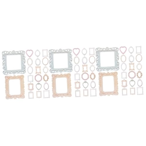 DIYEAH 3 Sätze Basismaterial Papier Strukturiertes Papier Scrapbooking Papier Vintage Bilderrahmen Antike Rahmen Weißer Bilderrahmen Spitzenrand Scrapbook Briefpapier 40 Blätter * 3 von DIYEAH