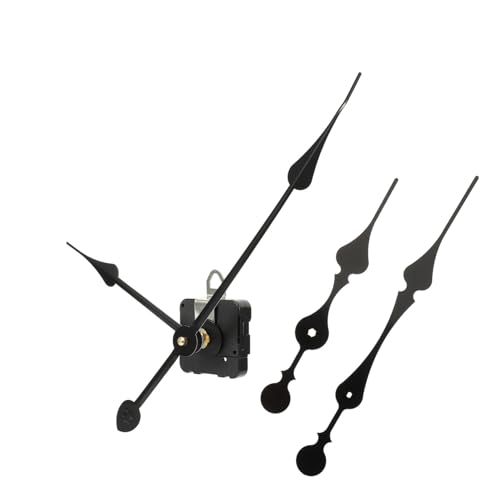 DIYEAH 3 Sätze Bewegungszeiger -kit Hände Uhrzeiger Uhr Ersatzteile Uhrenbausatz Austauschbarer Teile Uhrersatzmechanismus Ersatzuhrmechanismus Ersatzuhrmotor Schwarz Metall von DIYEAH