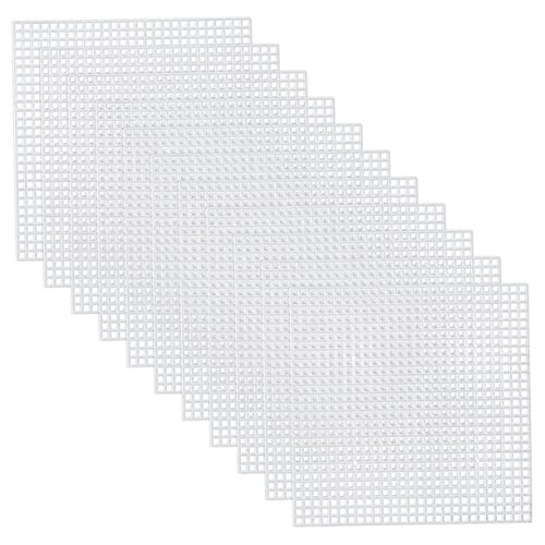 DIYEAH 3 Sätze Geflochtene Dichtungen Stickstabilisator Kreuzstichmatte Stoff Basteln Stich-kit Starr Kreuzstich-netzplastik Stickerei- Nähzubehör Nähmaterial Weiß 30 Stück * 3 von DIYEAH