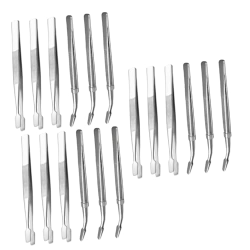 DIYEAH 3 Sätze Teiliges Flachclip Pinzette Für Bastelarbeiten Stempel Und Münzsammlung Ergonomisches Design Langlebig Und Praktisch Für Hobby Und Professionelle Anwendungen 6 Stück * 3 von DIYEAH
