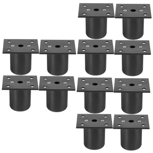 DIYEAH 3 Sätze Verstellbare Möbelfüße Sofabeine Ersetzen Verstellbare Füße Für Möbel Ersatzbeine Für Möbel Sofa -Riser Möbelerhöhungen Verstellbar Aluminiumlegierung Schwarz 4 Stück * 3 von DIYEAH