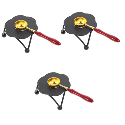 DIYEAH 3 Sets Ofenlöffel Einmachglasdeckel Einmachglas Set Kerzengießkanne Wachsbrenner Etikettenaufkleber Siegelbuchstaben Nachfüllungen Alphabet Platte von DIYEAH