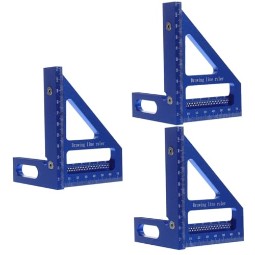 DIYEAH 3 Stück Aluminium-messlineal Holzarbeit Winkel Lineal Präzisions-multifunktions-werkzeug für Schreiner Ingenieure mit Tragbarem Design von DIYEAH