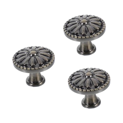 DIYEAH 3 Stück Antiker Retro Türgriff aus Zinklegierung Runder Möbelknauf Einzelnes Blumendesign Robust und Vielseitig für Kommoden und Kleiderschränke Einfache Montage Vintage Stil DIYEAH 3 Stück Antiker Retro Türgriff aus Zinklegierung Runder Möbelknauf Einzelnes Blumendesign Robust und Vielseitig für Kommoden und Kleiderschränke Einfache Montage Vintage Stil von DIYEAH