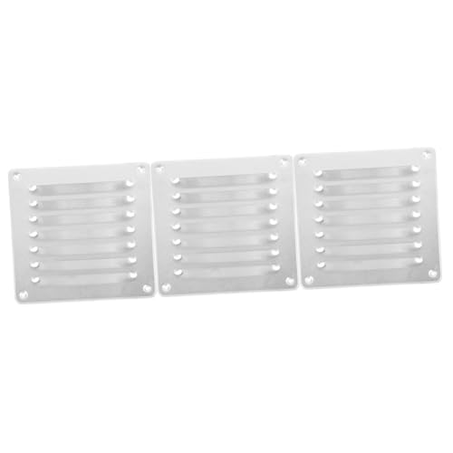 DIYEAH 3 Stück Edelstahl Lüftungsgitter Louvered Vent Abdeckung Luftauslass Rückluftgitter Wetterfest für Bad Küche Büro mit Stabilem Korrosionsbeständigem Design von DIYEAH