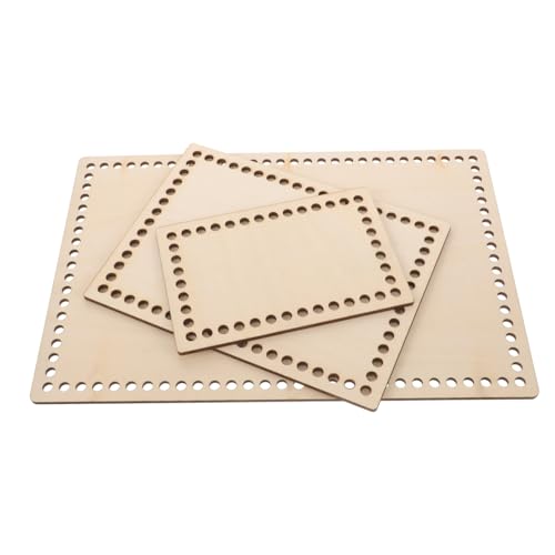 DIYEAH 3stücke Holz Häkeln Basis Korbboden Aus Naturholz Für Handgefertigte Taschen Und Körbe Für Anfänger Und Profis Robust Und Komfortabel von DIYEAH