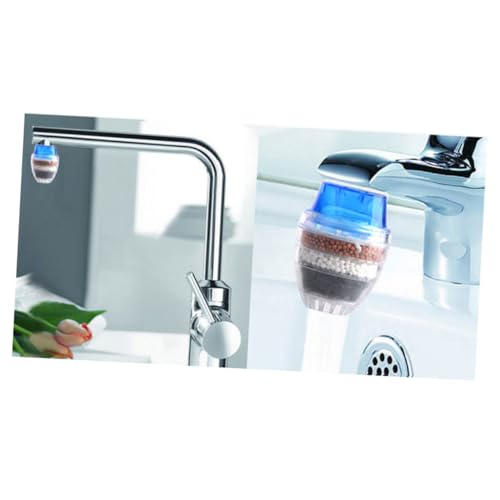 DIYEAH 3 Stück Mini Wasserhahn Wasserfilter Kompakter Trinkwasserreiniger mit Rostfreiem Filternetz Einfache Installation für Runde Armaturen Geeignet für Küche und von DIYEAH