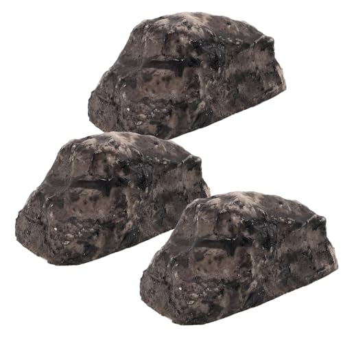 DIYEAH 3 Stück Schlüsselkasten Aus Stein Schlüsselversteck Setzt Versteckt Fake Rock Für Realistisch Dein Rock, Um Den Schlüssel Zu Verstecken Schließfach Verstauen Klein von DIYEAH