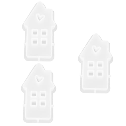 DIYEAH 3 Stück Silikonform Haus Kerzenform DIY Duftkerzen Gießen Wiederverwendbar Sicher Weich Medium Für Anfänger Originelles Basteln von DIYEAH