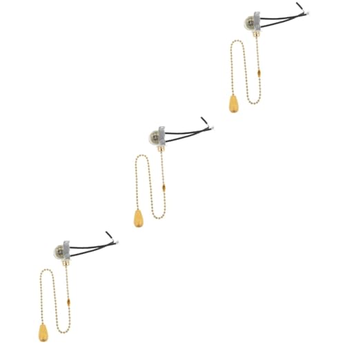 DIYEAH 3 Stück Teiliges Praktischer Zugschalter Ersatz für Wand Deckenlampen Langlebig Installieren für Badezimmer Werkstatt Garage und DIY Lichtinstallationen von DIYEAH