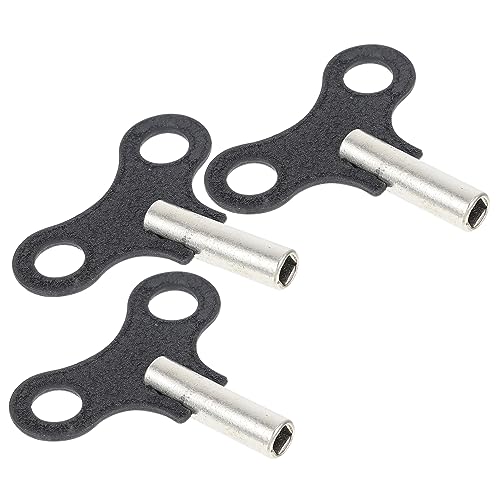 DIYEAH 3 Stück Wick den Schlüssel Arbeiten Aufziehschlüssel aufziehen mechanische Uhr Kaminuhr Schlüssel Retro Türschlüssel Standuhr Uhrenschlüsselbeweger Aluminium Black von DIYEAH