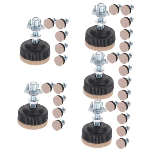 DIYEAH 30 Stck. Verstellbare Möbelfüße mit Filzgleiter Höhenverstellbare Schraubfüße Möbel Nivellierfüße für Tisch Stuhl Regal Sofa Bodenschutz von DIYEAH