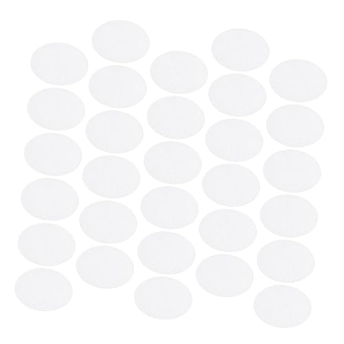DIYEAH 30 Stück Teiliges Kunststoff Netzplatten Rund Durchmesser Stabile Wiederverwendbare Mesh Sheets für DIY Stickerei Stricken Häkeln Kreative Bastelprojekte und Dekorative von DIYEAH