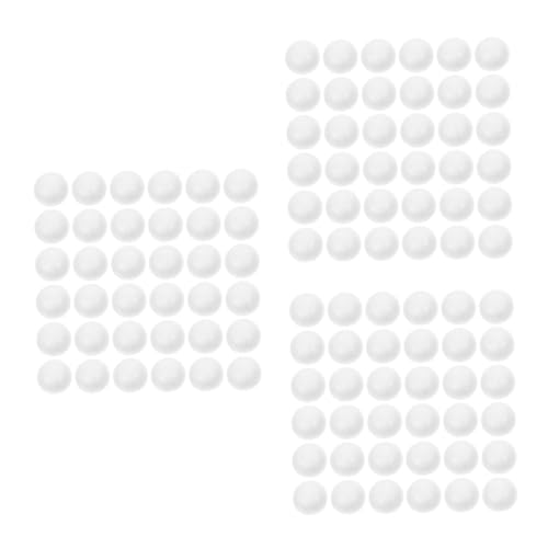 DIYEAH 300 Stck. Weiße Polystyrol Schaumkugeln Rund Feste Bastelball für DIY Weihnachtsdekorationen Kreative Handwerksprojekte Partybedarf Vielseitig Einsetzbar von DIYEAH