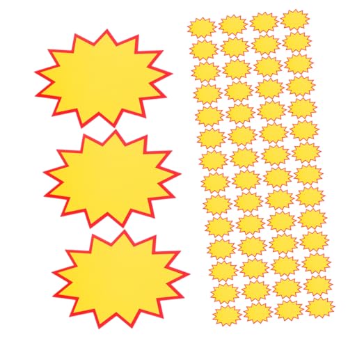 DIYEAH 300 Stück Sternförmige Verkaufspreisschilder Bedruckbare Blanko Preisschilder für Einzelhandel Boutiquen Märkte Vielseitige Etiketten für Verkaufsförderung und Preisauszeichnung von DIYEAH