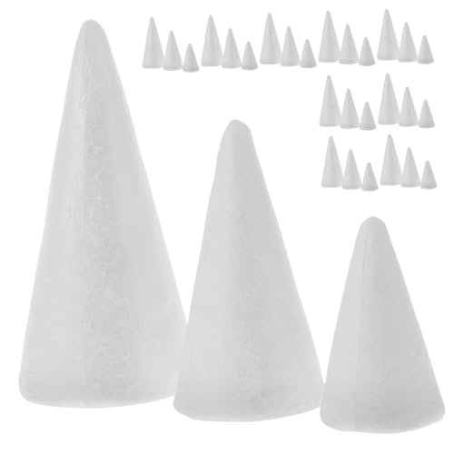30Stücke DIY Schaumkegel Weiß Bastelmaterial für Party Dekorationen Sicher und Leicht für Projekte für Weihnachtsbaum Schmuck und Handwerksprojekte 30Stücke DIY Schaumkegel Weiß Bastelmaterial für Party Dekorationen Sicher und Leicht für Projekte für Weihnachtsbaum Schmuck und Handwerksprojekte von DIYEAH