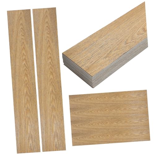 DIYEAH 36 Stück Teiliges Selbstklebendes Vinyl bodenplanken Abnehmbare Verschleißfeste Pvc bodenaufkleber mit Holzmaserung Wasserbeständig Einfach zu Reinigen für Wohn Geschäftsräume M² von DIYEAH