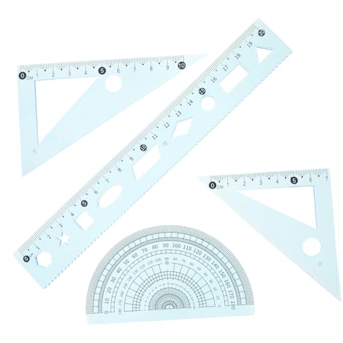 DIYEAH 3sätze Zeichendreieck-lineal Präzisem Winkelmesser Für Schulbedarf Und Büro Als Zeichenwerkzeug Für Design Architektur Und Netzwerktechnik von DIYEAH