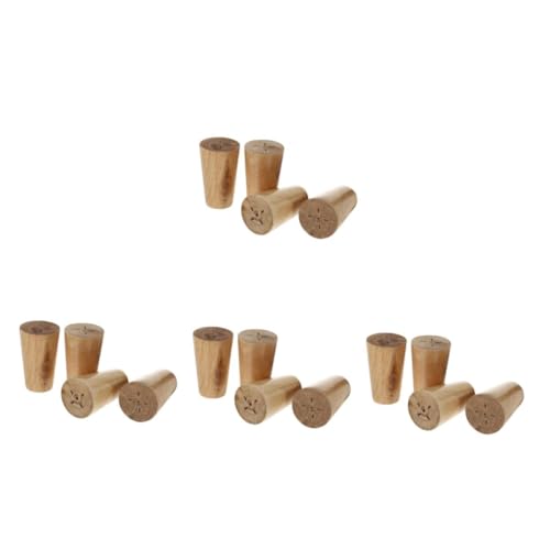 DIYEAH 4 Sätze Goldbeine Für Möbel Sofa Fuß Couch Möbelaufsteiger Tischbein Möbelbeine Holz Möbelfüße Aus Holz Holzbeine Für Möbel Kabinettsbeine Kommode Beine Hölzern Weiß 4 Stück * 4 von DIYEAH