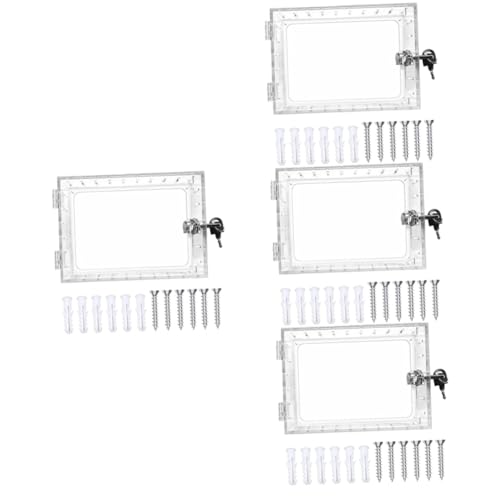 DIYEAH 4 Sätze Transparente Thermostat Schutzbox mit Schloss Wandmontage Langlebiger Acrylschutz Sichtbare Abdeckung Kindersicherer Thermostat Guard für Zuhause und Büro von DIYEAH