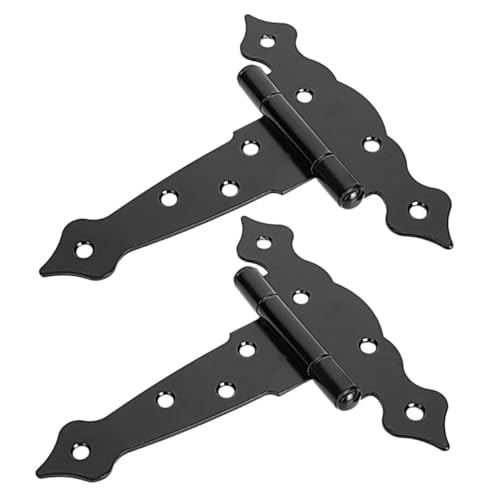DIYEAH 4 Stck. Schwere T-scharniere aus Eisen für Holztore Langlebig Verschleißfest Gartentor Schrauben Geeignet für Scheunentore Zauntore und Garagentüren von DIYEAH