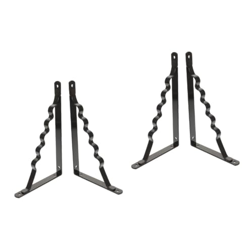 DIYEAH 4 Stck. Schwereisen Regalhalter Schwarz Rostfreie Metallwinkel Tragkraft Vielseitige Wandhalterung für Küchen Badregale Platzsparende Langlebige Einlegebodenhalterung DIYEAH 4 Stck. Schwereisen Regalhalter Schwarz Rostfreie Metallwinkel Tragkraft Vielseitige Wandhalterung für Küchen Badregale Platzsparende Langlebige Einlegebodenhalterung von DIYEAH