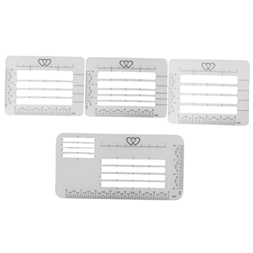 DIYEAH 4 Stück Dankeschön-Schablone Aus Kunststoff Nähschablone Für Briefumschläge Aushöhlungsschablone Mit Gleichmäßigen Linien Dankeschön-adressvorlage Für Studenten Briefpapier-schablo von DIYEAH