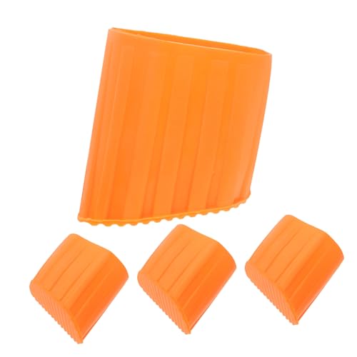DIYEAH 4 Stück Anti-Schlupf-Fußpolsterabdeckung Teleskopleiterkappe Schutzpolster für Leiterbeine klappbare Leiterfüße Nicht-Leiter-Pads Ersatzleiterfüße Steiles Leiterkissen Gummi Orange von DIYEAH
