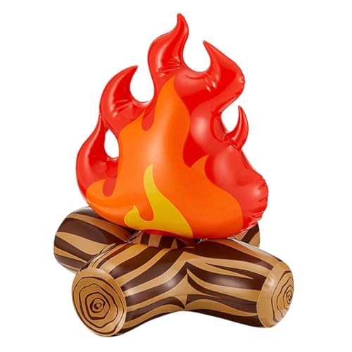 DIYEAH 4 Stück Aufblasbare Dekoration mit Lebensechten Flammen Künstliches Campfire Prop für Camping Accessoire Einfach Aufblasbar und Wiederverwendbar Festliche Atmosphäre von DIYEAH