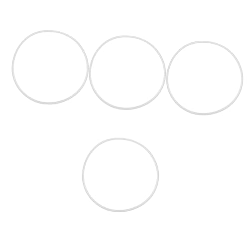 DIYEAH 4 Stück Basis Für Einen Barstuhl Barhocker-bodenschoner Für Runde Basis Unterstützt Barhocker-Ring Bodenschutz Für Barhocker Barhocker-fußschutz, Barhocker-basisring Gummi Weiß von DIYEAH