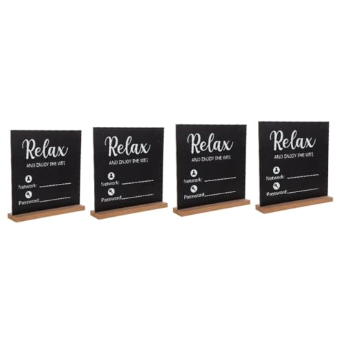 DIYEAH 4 Stück Holz Wifi Passwort Tafel Stylische Wiederverwendbare Wifi Tafel für Zuhause Büro und Restaurant Einfach zu Reinigen Design DIYEAH 4 Stück Holz Wifi Passwort Tafel Stylische Wiederverwendbare Wifi Tafel für Zuhause Büro und Restaurant Einfach zu Reinigen Design von DIYEAH