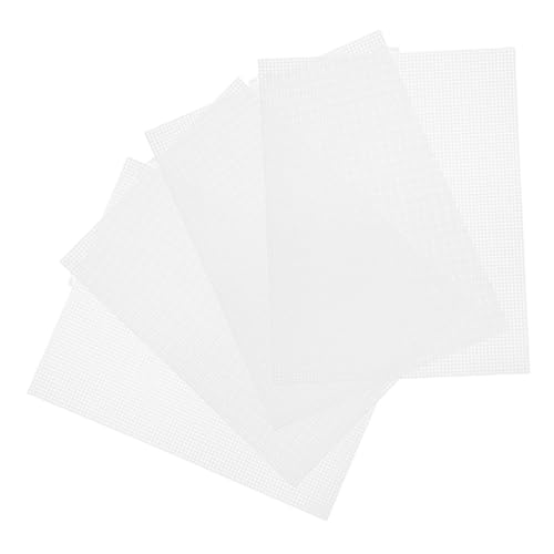 DIYEAH 4 Stück Mesh Kunststoff Canvas Blanko Netzstoff für Handarbeiten DIY Projekte Stickerei und Kreuzstich Langlebige Anpassbare Bastelunterlage von DIYEAH