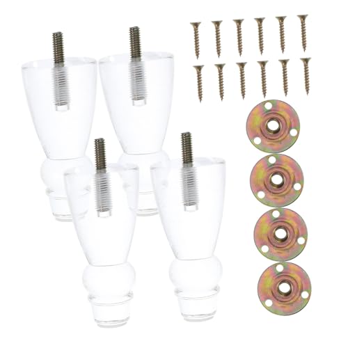 DIYEAH 4stücke Durchsichtige -sofabeine Konische Möbelbeine Für Schrank Bett Tisch DIY-füße Für Sofa Stuhl Möbel von DIYEAH