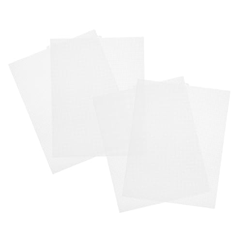 DIYEAH 4 Stück Plastik Mesh Bastelblätter Leere Netz Canvas für Stickerei Quilting und DIY Projekte Vielseitig Zuschneidbar Atmungsaktiv und Langlebig von DIYEAH