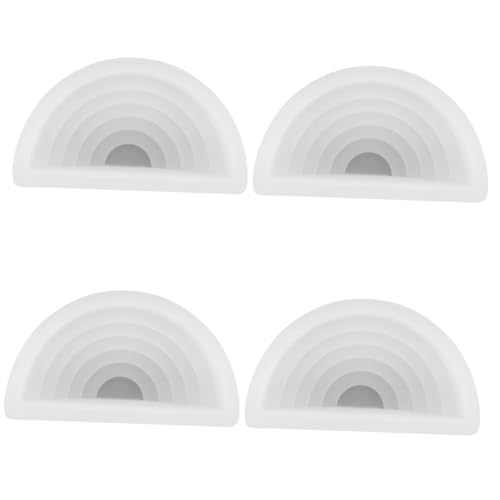 DIYEAH 4 Stück Silikonform Duftkerzen Gießform Flexibel Wiederverwendbar DIY Regenbogen Kerzenform Multifunktional für Kerzen Seife Eiswürfel Herstellung Handwerk Anfänger Geeignet von DIYEAH