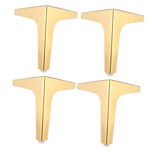 DIYEAH 4 Stück Sofabeine Klein Sofa-Couch Möbelbeine Schwer Couch Beine Ersatz-couchbeine Fuß Möbel Unterstützung Möbel Sofa Beinausgleicher Schrankbein Bett Golden Eisen von DIYEAH