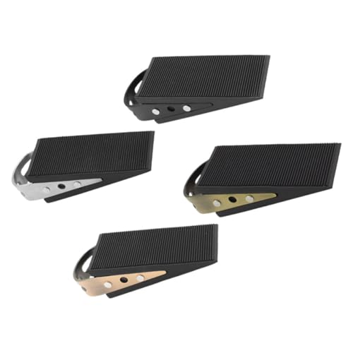 DIYEAH 4 Stück Teiliges Edelstahl Türkeil mit Rutschfestem Gummibelag Sicherheits Türstopper für Bodenmontage Schutz vor Türschäden Geeignet für Büro Klassenzimmer Hotel und Wohnräume von DIYEAH