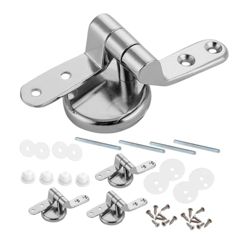 DIYEAH 4 Stück Teiliges Ersatzset Wc Sitz Scharniere aus Zinklegierung Robuste Korrosionsbeständige Befestigungsteile für Toilettendeckel Einfache Montage Langlebige Wc Sitz von DIYEAH