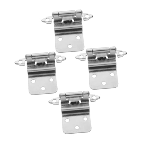 DIYEAH 4 Stück Teiliges Küchenschrank scharniere Weißnickel Selbstschließend Leise Dämpfer Schranktürscharniere Möbelbeschläge für Einbau küchen Kleiderschränke von DIYEAH