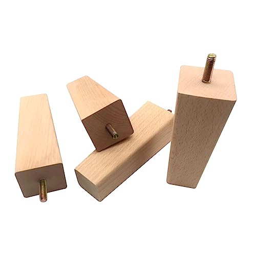 DIYEAH 4 Stück Teiliges Möbelfüße Eckig Natürliche Sofabeine und Tischbeine Robuste Möbelstützen für Sofa Couchtisch Tv und Badschränke Vielseitig und Langlebig von DIYEAH