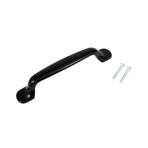 DIYEAH 4 Stück Teiliges Ovaler Schwarzer Aluminiumlegierung Küchenschrankgriffe Lochabstand Vintage Pull Handles für Kleiderschrank Schuhschrank Türgriff von DIYEAH