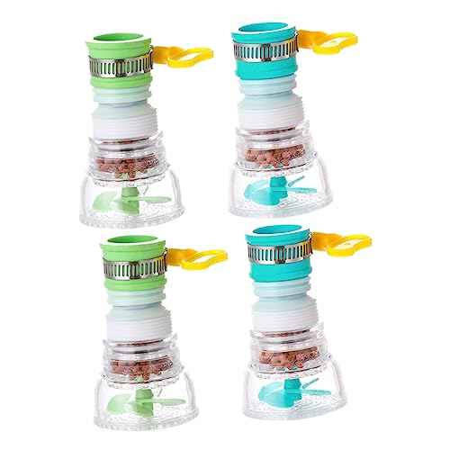 DIYEAH 4 Stück Teiliges Spritzwassergeschütztes Düsenset für Wasserhahn Drehbarer Küchenfilter für Spülen Installieren und Langlebig für Haushalte von DIYEAH